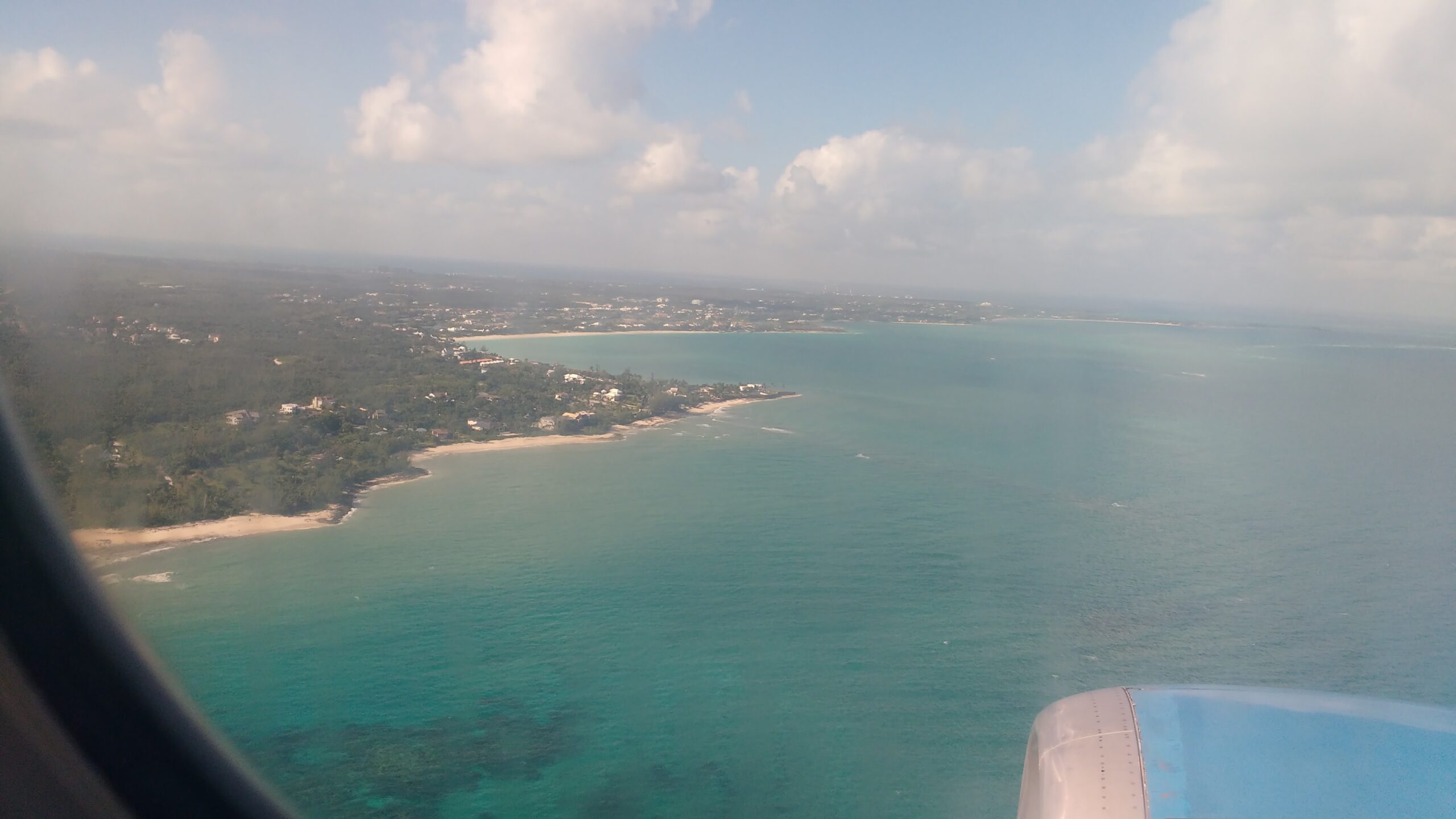Aeroplane view over The Bahamas