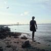 Waiting for a beach sunset
